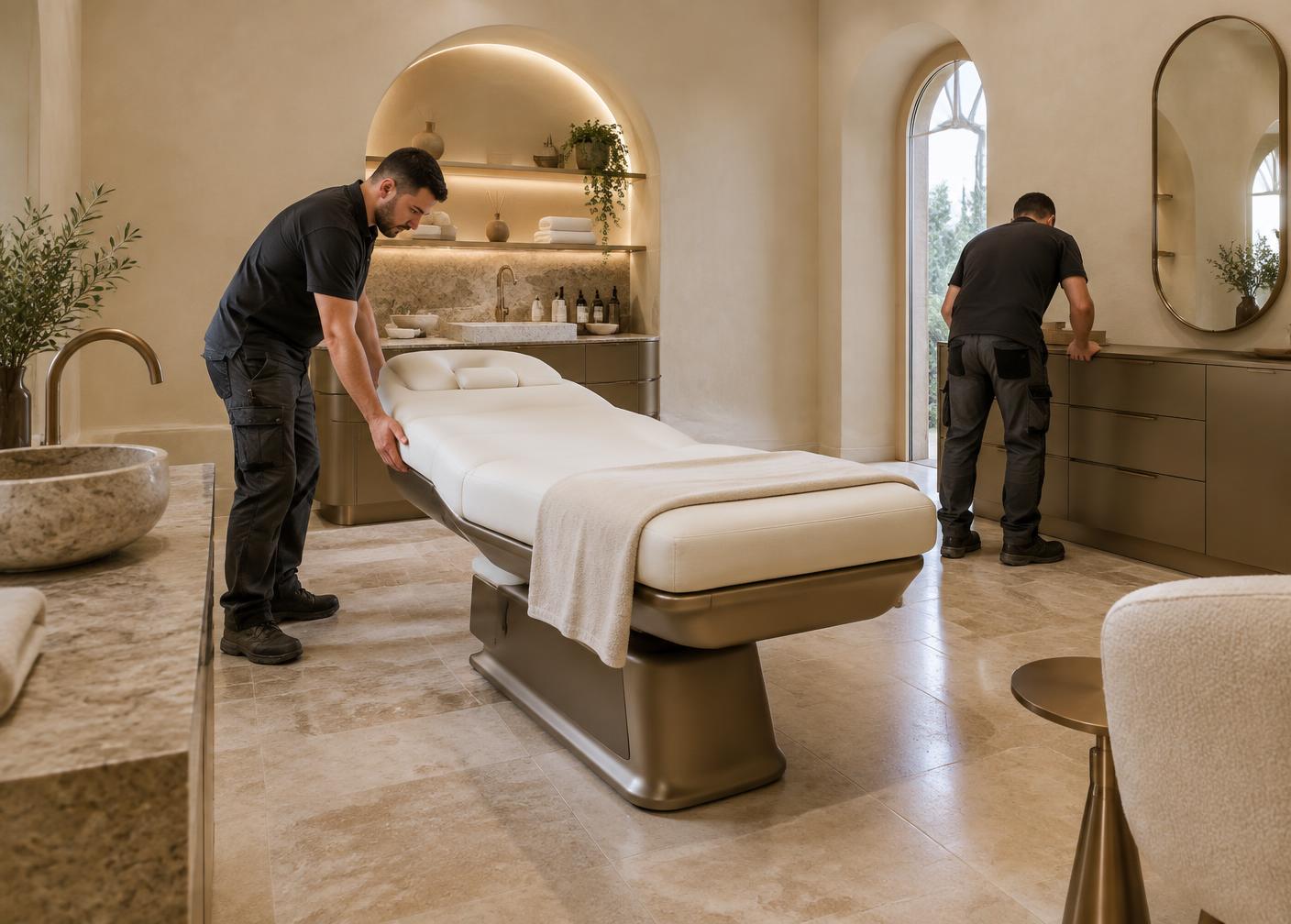 Installazione di arredi e lettino professionale